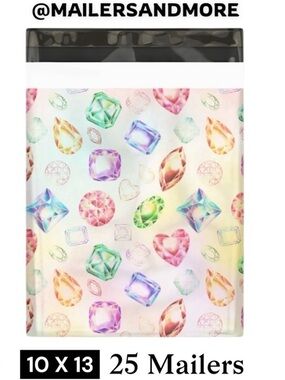 25 10X13 Poly Mailers Gems & Jewels PRICE IS FIRM